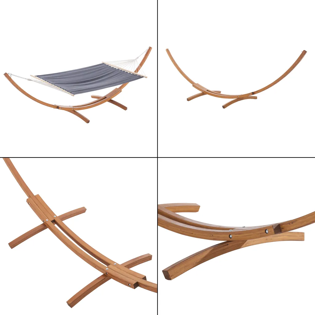 En.casa Hängematte Langadia Mit Gestell 200 X 150 Cm Hängeschaukel Max. 120 Kg Outdoor Hängesitz Hängeliege Gestell Aus Massivholz Dunkelgrau 6 En.casa Hängematte Langadia Mit Gestell 200 X 150 Cm Hängeschaukel Max. 120 Kg Outdoor Hängesitz Hängeliege Gestell Aus Massivholz Dunkelgrau – Bild 6