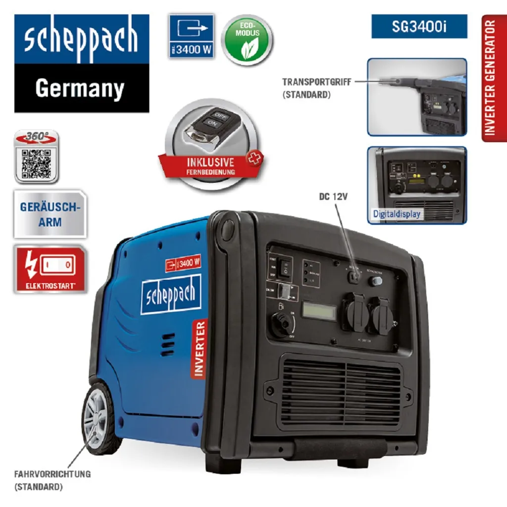 SCHEPPACH Stromerzeuger Inverter Benzin Stromgenerator Notstromaggregat SG3400i 13 SCHEPPACH Stromerzeuger Inverter Benzin Stromgenerator Notstromaggregat SG3400i – Bild 13