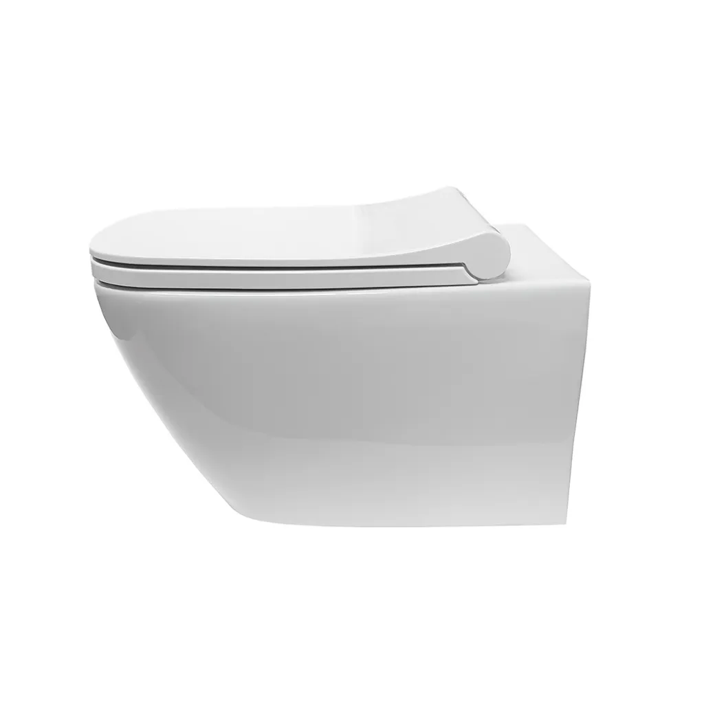 Belrad Belvit Spülrandloses Design Hänge WC Mit Taharet/Bidet/Dusch WC-Funktion Und Integrierter Heiß-/Kaltwasserarmatur Weiß + Deckel 4 Belrad Belvit Spülrandloses Design Hänge WC Mit Taharet/Bidet/Dusch WC-Funktion Und Integrierter Heiß-/Kaltwasserarmatur Weiß + Deckel – Bild 4