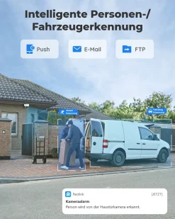 Reolink 4K PoE Kamera Outdoor Mit 5X Optischem Zoom, IK10 Vandalismusgeschützt Überwachungskamera Außen, Personen-/Autoerkennung Und Zeitraffer, 24/7-Aufnahme, Videoüberwachung RLC-842A -Garten- & Gewächshäuser Geschäft 2082d5664fb40a5ddf44fdbc281aa150