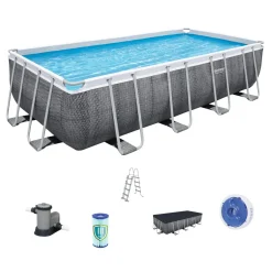 Bestway Power Steel™ Frame Pool Komplett-Set, Eckig, Mit Filterpumpe, Sicherheitsleiter & Abdeckplane 549 X 274 X 122 Cm, Schwimmbecken, Schwimmen, Pools -Garten- & Gewächshäuser Geschäft 20be408f876d7a5e9c34fb9600502713