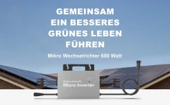 IVROU NETHERLANDS B.V. ICYBAY Micro-Wechselrichter 600 Watt & AC-Kabel 3 Meter Standalone-Kabel – Mikro Wechselrichter Und Netzanschlusskabel – Mikro Wechselrichter Für Solarmodule & Balkonkraftwerk -Garten- & Gewächshäuser Geschäft 20fb7b259916327e2b7259ae472bfcfe