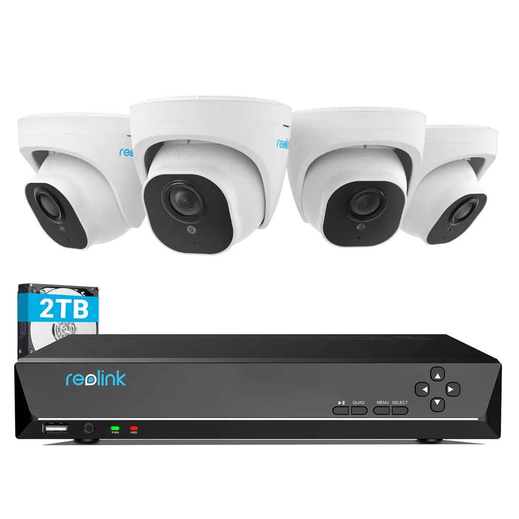 Reolink 4K Überwachungskamera Aussen Set, 8CH Videoüberwachung Mit 4X 8MP PoE IP Kamera Und 2TB HDD NVR Für 24/7 Aufnahme Innen Outdoor, Personenerkennung Und Fahrzeugerkennung, IP66, RLK8-800D4-A 2 Reolink 4K Überwachungskamera Aussen Set, 8CH Videoüberwachung Mit 4X 8MP PoE IP Kamera Und 2TB HDD NVR Für 24/7 Aufnahme Innen Outdoor, Personenerkennung Und Fahrzeugerkennung, IP66, RLK8-800D4-A – Bild 2