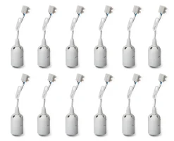 Edi-tronic Baustellenfassung Weiß E27 230V Max. 60W Baufassung Lampenfassung Fassung