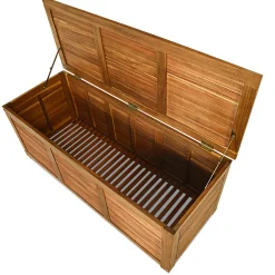 COSTWAY Gartenbox Aus Akazienholz 160kg Belastbar, Aufbewahrungsbox, Gartenbank, Kissenbox, Auflagenbox, Für Garten Und Hinterhof, 120x45x45cm -Garten- & Gewächshäuser Geschäft 21422bfb2854e624f9d16b9865b60d30