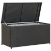 VidaXL Gartenbox Poly Rattan 100x50x50 Cm Schwarz