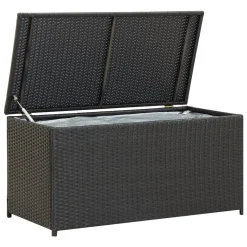 VidaXL Gartenbox Poly Rattan 100x50x50 Cm Schwarz