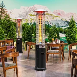 GGM Moebel International FINA | Gasheizstrahler | 1,8m | Schwarz | 11kW | Heizpilz, Terrassenheizstrahler, Terrassenheizer, Heizstrahler Gas -Garten- & Gewächshäuser Geschäft 219e73d0b0d649f817bdbb07f3bb85c7