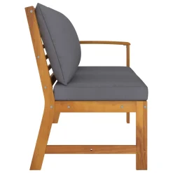 VidaXL Gartenbank 114,5 Cm Mit Dunkelgrauem Kissen Massivholz Akazie -Garten- & Gewächshäuser Geschäft 21a13e74bd40ec96776042b536821885