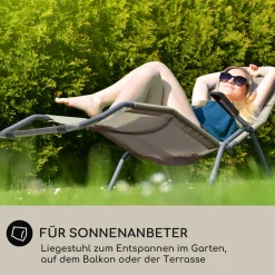 Blumfeldt Liegestuhl, Polyester Sonnenliege, Relaxliege Für Den Garten & Balkon, Wetterfeste Gartenliege Klappbar, Dreibein Liege Gepolstert, Schnell Trocknende Liege Mit Verstellbarer Rückenlehne -Garten- & Gewächshäuser Geschäft 21a3b6c7f2a6143eb2b6cbfce091cfb2