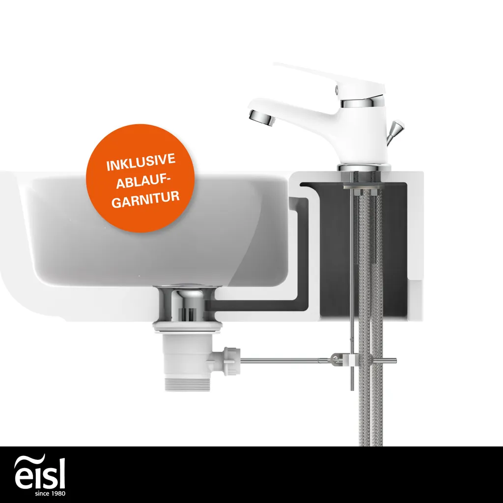 Eisl SPEED Waschtischarmatur Mit Zugstange, Wasserhahn Bad Mit Ablaufgarnitur Waschbecken 4 Eisl SPEED Waschtischarmatur Mit Zugstange, Wasserhahn Bad Mit Ablaufgarnitur Waschbecken – Bild 4