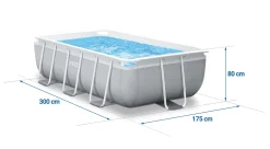 INTEX Swimmingpool-Set Prism Frame Rechteckig 300 X 175 X 80 Cm -Garten- & Gewächshäuser Geschäft 21c52be517ad3c90343e0e08ba100ea2