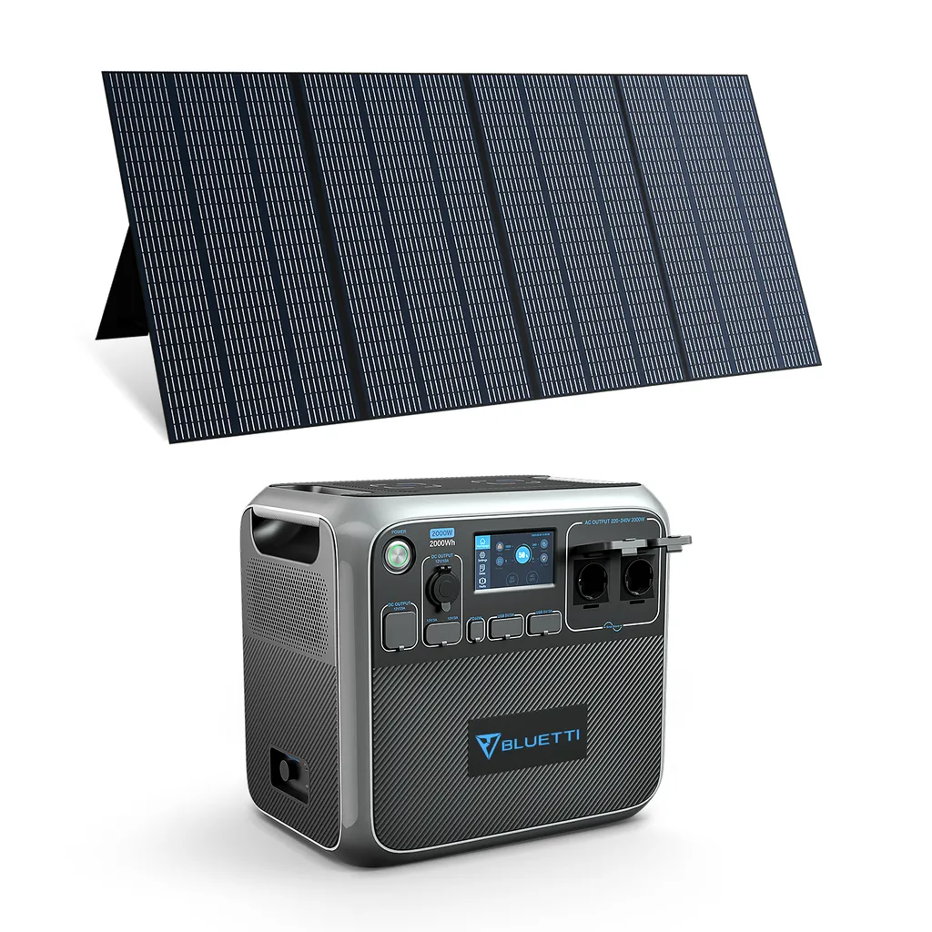 BLUETTI Solar Stromgenerator AC200P Mit 1 X PV350 Solarpanel, 2000Wh/2000W LiFePO4 Stormerzeuger Unit 350W Solaranlagen Solarmodul Für Notstromversorgung Camping, Wohnwagen, Stromausfall, Stromausfall 1 BLUETTI Solar Stromgenerator AC200P Mit 1 X PV350 Solarpanel, 2000Wh/2000W LiFePO4 Stormerzeuger Unit 350W Solaranlagen Solarmodul Für Notstromversorgung Camping, Wohnwagen, Stromausfall, Stromausfall