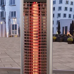 GGM Moebel International LUCIO | Stand Heizstrahler | Edelstahl | 2000W | 3 Heizstufen | H: 148 Cm | Infrarot Wärmestrahler, Infrarotstrahler -Garten- & Gewächshäuser Geschäft 21f7212df81a33f47c00e2db6aa874b2