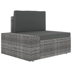 VidaXL 3-tlg. Garten-Lounge-Set Poly Rattan Grau -Garten- & Gewächshäuser Geschäft 2210a7316d0b6bce010bf32a42868add 1