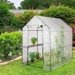 ONVAYA® Foliengewächshaus Günni Mit Regalen & Fenster | Gewächshaus Aus Folie Für Den Garten | Anzuchthaus | Stabil, Winterfest & UV-beständig | 188 X 130 X 190 Cm 13 ONVAYA® Foliengewächshaus Günni Mit Regalen & Fenster | Gewächshaus Aus Folie Für Den Garten | Anzuchthaus | Stabil, Winterfest & UV-beständig | 188 X 130 X 190 Cm -Garten- & Gewächshäuser Geschäft 221d288ae4e18ba6cf494745fb1c55e8