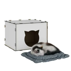 En.casa Katzenhaus Elba Für Indoor-Katzen Katzenhöhle Aus MDF 30 X 40 X 35 Cm Rückzugsort Versteck Für Katzen Und Kleintiere Weiß -Garten- & Gewächshäuser Geschäft 226c0429f475fa297bfb87d08a06da4a