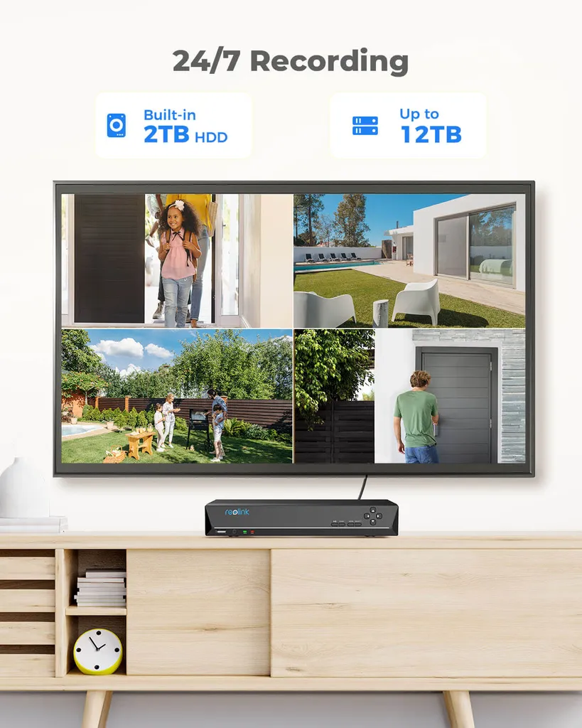 Reolink RLK8-810B4-A-B, 8MP PoE LAN IP-Überwachungskamera-Set 8-Kanal Mit 4 Kameras 2TB HDD, Intelligente Personen-/Fahrzeugerkennungfür 24/7 Überwachung 9 Reolink RLK8-810B4-A-B, 8MP PoE LAN IP-Überwachungskamera-Set 8-Kanal Mit 4 Kameras 2TB HDD, Intelligente Personen-/Fahrzeugerkennungfür 24/7 Überwachung – Bild 9
