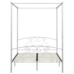 VidaXL Himmelbett-Gestell Weiß Metall 140 X 200 Cm 7 VidaXL Himmelbett-Gestell Weiß Metall 140 X 200 Cm -Garten- & Gewächshäuser Geschäft 22c3faa05e1c355bcb168e6d42d1f37c