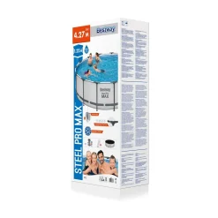 Bestway Steel Pro Max™ Frame Pool Komplett-Set, Rund, 427x122cm, 5612X -Garten- & Gewächshäuser Geschäft 22caa2b0a0c3f8f2e76e93d488d6edf5