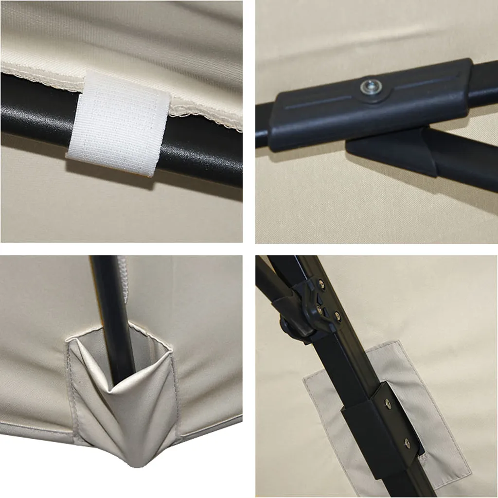 Mendler Gastronomie-Ampelschirm MCW-A96, 3,5x3,5m (Ø4,95m) Polyester/Alu 25kg Creme-grau Mit Ständer, Drehba 4 Mendler Gastronomie-Ampelschirm MCW-A96, 3,5x3,5m (Ø4,95m) Polyester/Alu 25kg Creme-grau Mit Ständer, Drehba – Bild 4