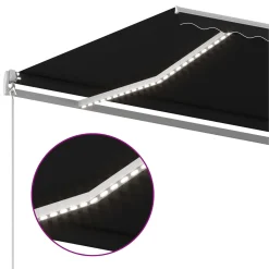 VidaXL Gelenkarmmarkise Einziehbar Mit LED 400x300 Cm Anthrazit 11 VidaXL Gelenkarmmarkise Einziehbar Mit LED 400x300 Cm Anthrazit -Garten- & Gewächshäuser Geschäft 22df88cf8b5f45d8b9a70f50fc5874c8