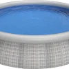 Avenli Prompt Set Ø 396 X 84 Cm Quick Up Pool, Aufstellpool Ohne Pumpe, Graue Rattanoptik