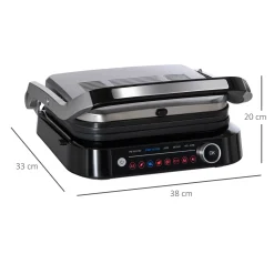 HOMCOM Kontaktgrill 95° Aufklappbar Optigrill Intelligente Zeitkontrolle Multi-Funktionen 2100 W Tischgrill 8 Modi 220-240V/50Hz Alu+Stahl Silber+Schwarz 38 X 33 X 20 Cm 11 HOMCOM Kontaktgrill 95° Aufklappbar Optigrill Intelligente Zeitkontrolle Multi-Funktionen 2100 W Tischgrill 8 Modi 220-240V/50Hz Alu+Stahl Silber+Schwarz 38 X 33 X 20 Cm -Garten- & Gewächshäuser Geschäft 2335ef2511aabbb9bf3bdb4c73596de5