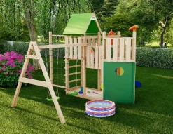 MONSTERSPASS Kon Tiki Neo Kletterturm Spielturm Schaukel Sandkasten Kletterstange Rutsche -Garten- & Gewächshäuser Geschäft 235ba3b87c0be106e1d5e788ff08e8c7
