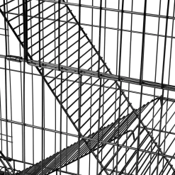 BVSOIVIA Freigehege Katzen,Großer Katzenkäfig Mit 3 Ebenen,Katzenauslauf Balkon, 76x 52 X 117cm,Schwarz,Katzengehege Outdoor Groß Metall,Katzenkäfig Balkon -Garten- & Gewächshäuser Geschäft 237c6640e6443b408aabf50c6af18b91