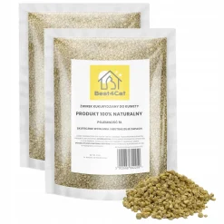 Best4Cat Katzenstreu 10l, Natürlich 100 % Pflanzliche Katzenstreu Klumpstreu | Maisspindelgranulat Katzenstreu Geruchsneutralisierend Mit Maximaler Saugkraft | Staubfrei, Pfotenschonend Für Katzenklo