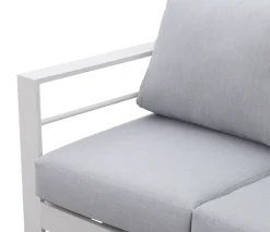 MeXo Gartenmöbelset, Loungeset Aluminium Für 6-7 Personen Mit Kissen Und Couchtisch Indoor Outdoor Balkon Weiß (Sitzgruppe, Aluminiumrahmen) -Garten- & Gewächshäuser Geschäft 239d084c0fc4edd011052630f8e94095