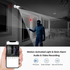 ZOSI C303 Außen Überwachungskamera Set Mit Audio, 8CH 1TB DVR Mit 4x 1080P Kamera PIR Menschen Erkennung, Ton- Und Lichtalarm -Garten- & Gewächshäuser Geschäft 23a20c9f893c97c6c5d6320c5c417598