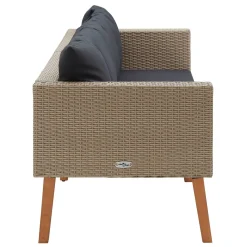 VidaXL 3-Sitzer-Gartensofa Mit Auflagen Poly Rattan Beige -Garten- & Gewächshäuser Geschäft 23dca220884c696dca2a1b539120c586