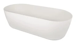 Calmwaters® Ovale Badewannenschürze Modern Soft, Weiße Wannenschürze Aus Acryl, Für Frestehende Badewannen In 180 X 80 Cm, 03SL3372