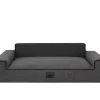 Hobbydog Hundebett GLAMOUR Bett Sofa Schlafplatz Ökoleinen Gewebe Kissen Korb SCHWARZ XXL 116x78 Cm