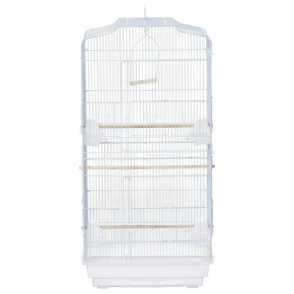 PawHut Vogelkäfig Vogelhaus Vogelvoliere Vogelbauer Mit Ausnehmbarer Bodenschale Weiß 47,5 X 36 X 91 Cm 8 PawHut Vogelkäfig Vogelhaus Vogelvoliere Vogelbauer Mit Ausnehmbarer Bodenschale Weiß 47,5 X 36 X 91 Cm – Bild 8