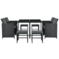 Juskys Polyrattan Sitzgruppe Baracoa L 9-teilig Wetterfest & Stapelbar – Gartenmöbel Set Mit 4 Stühle, 4 Hocker & Tisch Für Garten & Terrasse 20 Juskys Polyrattan Sitzgruppe Baracoa L 9-teilig Wetterfest & Stapelbar – Gartenmöbel Set Mit 4 Stühle, 4 Hocker & Tisch Für Garten & Terrasse -Garten- & Gewächshäuser Geschäft 248330cf19697f298ce6e1e57c05f88d