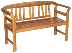 Acamp Gartenbank Batam 2-Sitzer Braun Teakfarben