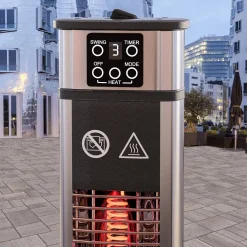 GGM Moebel International LUCIO | Stand Heizstrahler | Edelstahl | 2000W | 3 Heizstufen | H: 148 Cm | Infrarot Wärmestrahler, Infrarotstrahler -Garten- & Gewächshäuser Geschäft 24ab2f0033505970ece642f1e1716f9c