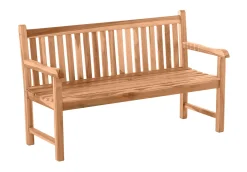 Möbilia Gartenbank 150 Cm | 3-Sitzer Aus Teak Holz | B 150 X T 63 X H 92 Cm | Natur | 11020014 | Serie GARTEN