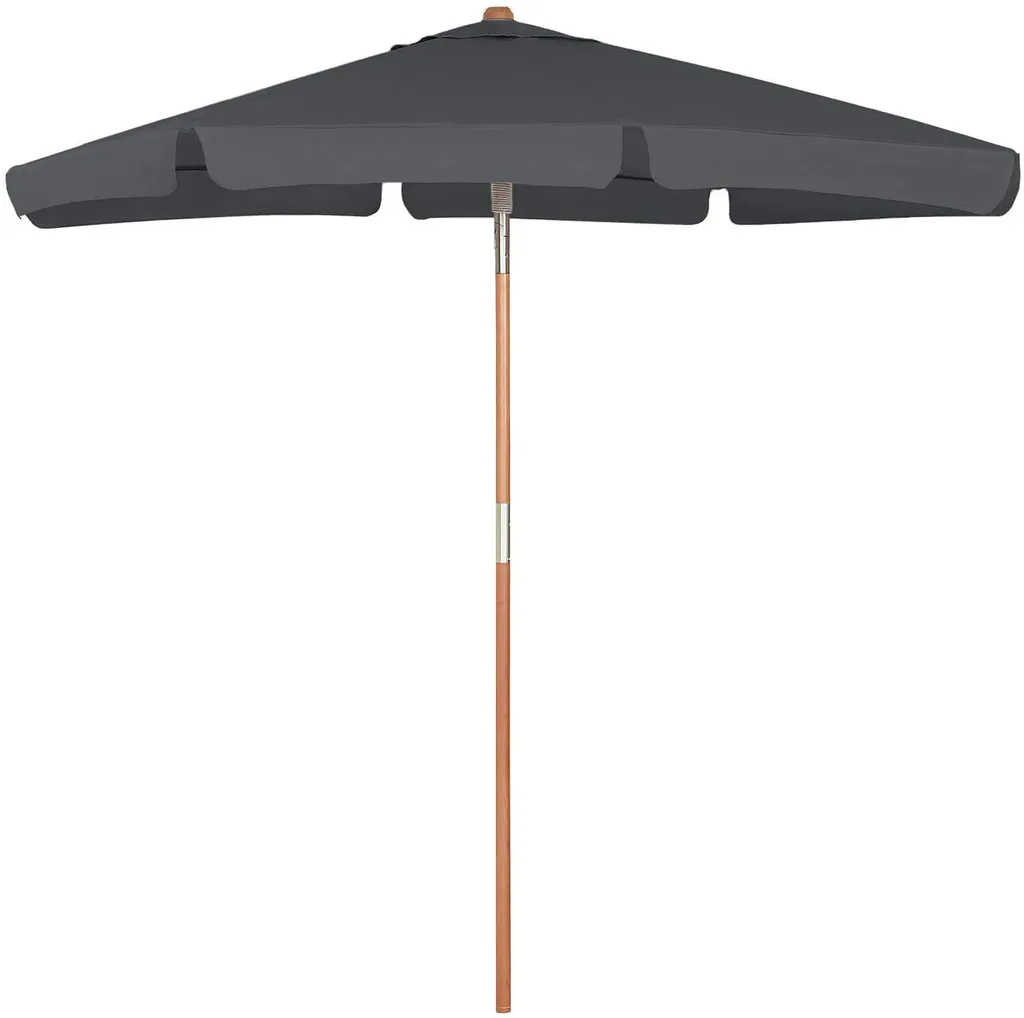 SONGMICS 200 × 125 Cm Holz-Sonnenschirm, Marktschirm, UV-Schutz UPF 50+, Gartenschirm, Terrassenschirm, Sonnenschutz, Ohne Ständer Grau GPU26GY 5 SONGMICS 200 × 125 Cm Holz-Sonnenschirm, Marktschirm, UV-Schutz UPF 50+, Gartenschirm, Terrassenschirm, Sonnenschutz, Ohne Ständer Grau GPU26GY – Bild 5