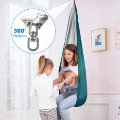 Topchances Kinderschaukel Hängematte, Indoor Therapieschaukel, Kuschelhängematte Für Kinder Mit ADHS, Asperger, Sensorische Integrationstherapie Double Layer Pod Schaukelstuhl -Garten- & Gewächshäuser Geschäft 251e7ce6ae906837446bcf00cdb1c5dd