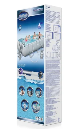 Bestway Power Steel Frame Rectangular Pool Set 56442 404 X 201 X100 Cm -Garten- & Gewächshäuser Geschäft 25402c3f9933064384d4b9d36105e7e3