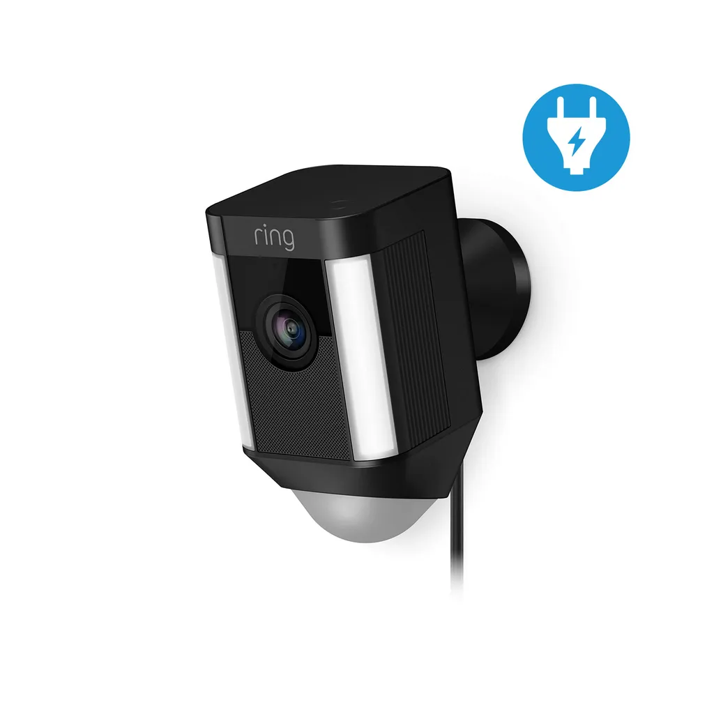 Ring Spotlight Cam Wired HD Sicherheitskamera Mit LED Licht Sirene Und Gegensprechfunktion 240 V Kabelgebunden Schwarz- Neu 8 Ring Spotlight Cam Wired HD Sicherheitskamera Mit LED Licht Sirene Und Gegensprechfunktion 240 V Kabelgebunden Schwarz- Neu – Bild 8