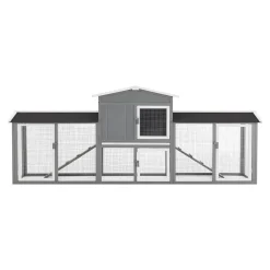 Juskys Hasenstall 210x43x86 Cm Mit Dach, Leiter & Fach - Kaninchenstall Groß, Doppelstöckig & Modern - Stall Kaninchen Im Garten - Hasenkäfig Grau -Garten- & Gewächshäuser Geschäft 256547064f9798f2f9ce85bd9e6237c9