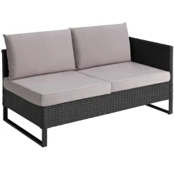 Tectake Rattanlounge Ostuni - Schwarz -Garten- & Gewächshäuser Geschäft 2599432960595d34384c60a5b8c70756