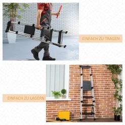 DURHAND Klapptritt Stehleiter Mit 4 Stufen Rutschfest Rostfrei Leiter Gerüstbock Mit Werkzeugablage Handlauf Bis 150 Kg Belastbar Inkl. Anti-Rutsch-Füße Alu 45,5 X 82 X 145 Cm 15 DURHAND Klapptritt Stehleiter Mit 4 Stufen Rutschfest Rostfrei Leiter Gerüstbock Mit Werkzeugablage Handlauf Bis 150 Kg Belastbar Inkl. Anti-Rutsch-Füße Alu 45,5 X 82 X 145 Cm -Garten- & Gewächshäuser Geschäft 25a489d599f53347b5414d9e9c99a00b