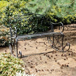 Garden Pleasure Schaukelbank Metall Gartenbank Sitzbank Parkbank Schaukelstuhl Bank Schwarz -Garten- & Gewächshäuser Geschäft 25d686f31ec710436c49683bc8ed19ca