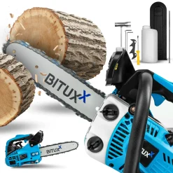 Bituxx Benzin Motor Kettensäge 25ccm 1PS 12" Schwert Blau, MS-18390 -Garten- & Gewächshäuser Geschäft 25f8ded50b08b63de6628d2bf454505d
